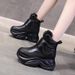 Height-Increasing Snow With Fleece, Thickened Sole, Waterproof Cotton Shoes For Women, 2025 Winter New Style, Northeast_vogvips.com
