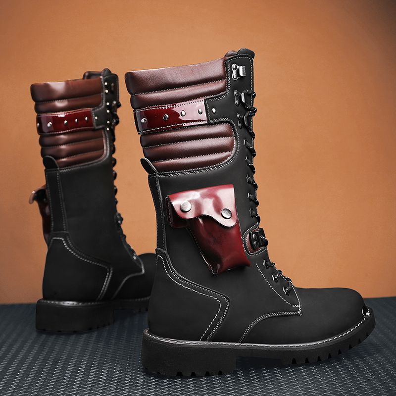 High Top Plus Size Shoes Motorcycle Boots Martin Boots_vogvips.com