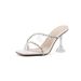 High Heels Stiletto Fashion Sweet Legs Long Rhinestone Sandals 2026 Summer New Shoes Crystal Sandals Women's Slippers_vogvips.com