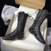 Women Boxing Boots Fashionable 2025 Autumn Winter New Cool Boxing Boots Ding Version Lace-Up Patchwork Striped Top Layer Cowhide Pure_vogvips.com