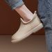 Top Layer Cowhide For Women 2024 Winter New Fleece-Lined Warm Women's Martin Boots Soft Sole Genuine Leather Flat Cotton_vogvips.com
