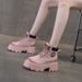 Big Yellow Boots Women's New Pigskin Retro Locomotive Boots Mountaineering Tooling Short Boots Martin Boots Women's Boots_vogvips.com