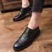 Euro Step Brogue Men's 2021 British Style Youth Casual Business Formal Leather Korean Trend Large Size Party Trendy Shoes For Men_vogvips.com