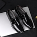 Men's Genuine Leather Oxford Shoes Breathable Slip-on Dress Shoes_vogvips.com