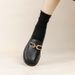 Women's Loafers 2024 New Style Versatile Low Heel Slip-On Black Sole Work Shoes Soft Leather_vogvips.com