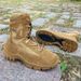 European Warm Series New Syle Brown Fire Cowhide Training High Top Ani-Puncure Deser Wear-Resisan Oudoor Comba Boos Men's_vogvips.com