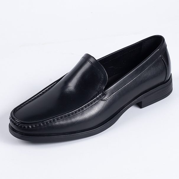 Men's Men's Business Formal Leather Shoes, One Foot Rubber Sole, Soft Top Leather, Spring Casual Set, Loafers_vogvips.com
