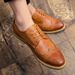 Euro Step New Brogue Carved Men's Business Casual British Style Leather Shoes Mens Shoes_vogvips.com
