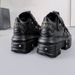 Women's Dark Black Chunky Shoes Thick Sole Unique Gothic Punk Boots Heavy Metal_vogvips.com