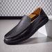 Men's Large-Size Leather Shoes, Soft-Soled, Breathable Driving Shoes, Top-Layer Cowhide Casual Slip-On Loafers_vogvips.com