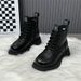 Platform Martin For Women Autumn Winter New British Style Ins Mid-Calf Slimming Versatile Short Boots_vogvips.com