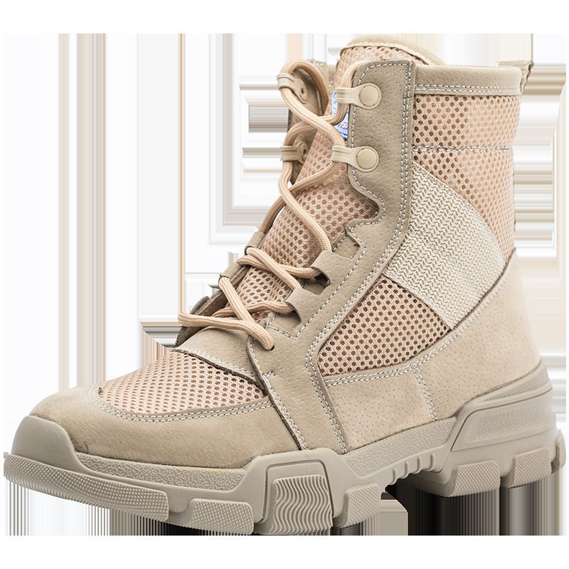 European Warm Series Martin Summer High Top Breathable Korean Style Casual Work Boots Trendy Versatile Men's Outdoor Shoes_vogvips.com