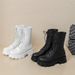 British Style High-Top 2025 Spring And Autumn Thick Sole 35-43 Large Size Shoes Western Women's Mid-Calf Short Boots_vogvips.com