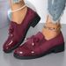 Slip-on Loafers Women's Fall Pumps With Chunky Heels_vogvips.com