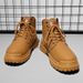 European Warm Series Autumn New Men's Martin British Style Yellow Leather Versatile Casual Trendy High-top Boots - Clearance_vogvips.com