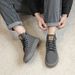 Lace-up Martin Boots Side Zipper Leather Thick-soled Heightening Retro Tooling Boots Men_vogvips.com