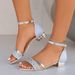 2024 New Sandals Gold And Silver Low Heel Casual Women Open Toe Summer Light Fashion Women's Shoes_vogvips.com