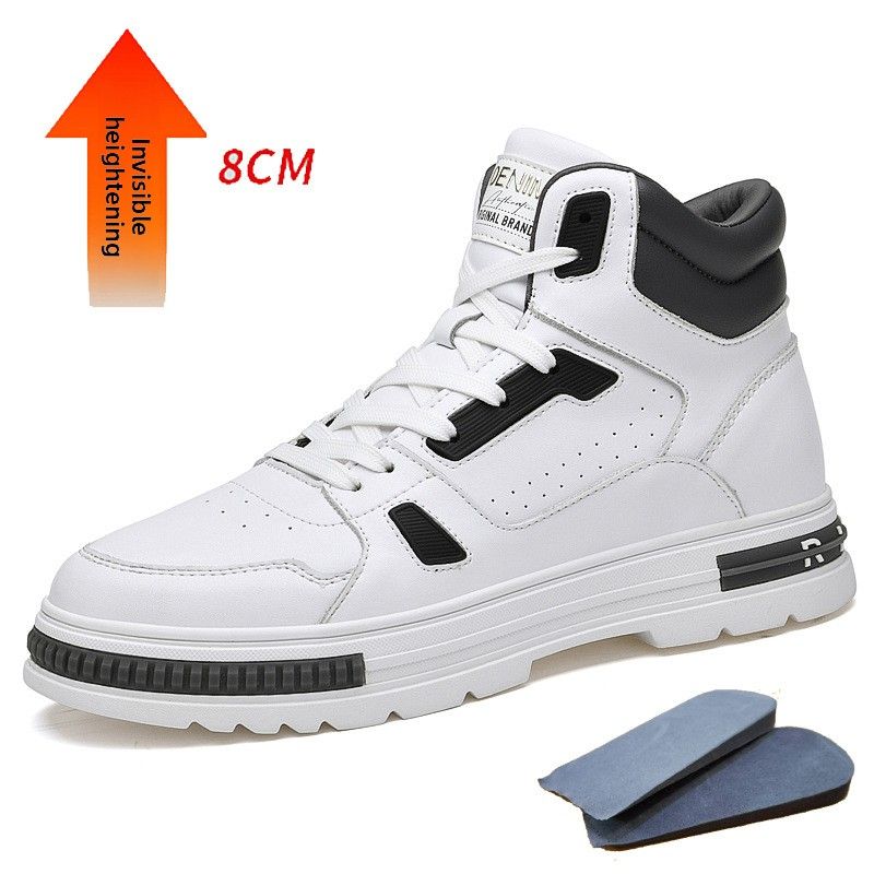High-top Shoes Men's Velvet Warm Cotton Shoes Heightened Platform Sports And Leisure Board Shoes_vogvips.com
