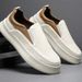 Fashion Platform Men Shoes Slip On Loafers Comfortable Outdoor Slip On Walking Sneakers Classic Flats For Man Breathable Chunky Sneaker_vogvips.com