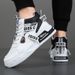 Men's New Autumn White Korean Version Trendy High Top Board Teenagers Casual Sports Trend Shoes For Men_vogvips.com