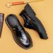 【 VIP Specialty 】 Men's Casual Leather Genuine Leather, British Business Formal Buckle, Mengke Shoes, Thick Soled Height_vogvips.com