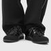 ShoeVault Men's Trendy Casual Round Toe Leather Commuting Versatile Black High-End Sneakers British Derby Shoes A-8_vogvips.com