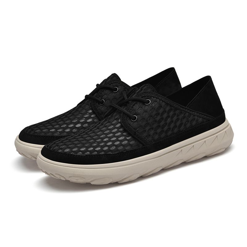 Shoes Men's Leather Mesh Men's Shoes Sports Casual Running Sneakers Handmade Shoes_vogvips.com