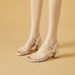 Internet Celebrity Super-feminine High-heeled Shoes 2026 New Model, With Thin Heels, Pearl Straps, Stunning Sandals_vogvips.com