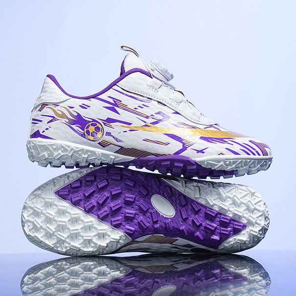 2025 New Model Girls Boys Long Soccer Broken Spikes Student Velcro Training Sports Shoes_vogvips.com