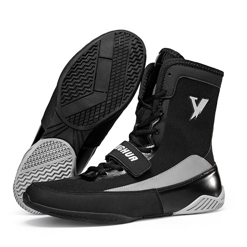 Supply New Boxing Shoes Men's Zhongbang Sanda Shoes Fighting Training Shoes Wrestling Shoes Men's And Women's Boxing Competition Shoes_vogvips.com