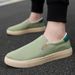 Spring Men's Canvas Shoes Ice Silk Mens Casual Shoes Breathable Lazy Slip On Vulcanized Shoes Trendy Hot Footwear Erkek Ayakkabı_vogvips.com