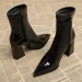 Selg Shoes Zipper Winter Womens Pointed Toe Solid Plus Veet Warm Short Tall UK Boots 241122_vogvips.com