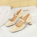 6295-K111 Fashion Versatile Mary Jane With Rhinestones, One-Strap Shallow Mouth Single Shoes, Chunky Heel Square Toe_vogvips.com