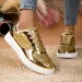 DJSUNNYMIX Women Trendy Thick Sole Board Shoes Women's Walking Footwear Casual Sneakers_vogvips.com