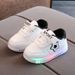 Light-Up 2026 Korean Version New Children's Sneakers White Star-Shaped Student Baby Walking Shoes_vogvips.com