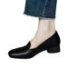 Loafers Soft Sole Mom Medium Work Shoes Leather Shoes Casual Doudou Women's Shoes Shallow Mouth Single Shoes_vogvips.com