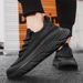 New student sports running thick sole increase mesh surface breathable flying fabric men's trendy shoes_vogvips.com