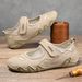 Hot Selling Plus Size Genuine Leather Women's Outdoor Casual Summer Sports Velcro Single Shoes_vogvips.com