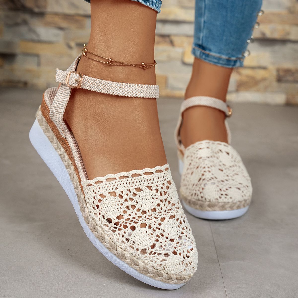 Women Summer New Canvas Wedge Casual Espadrilles Fashion Elegant Platform Woman Sandals_vogvips.com