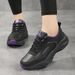 Autumn New Leather Thick Soled Sports Round Toe Fashionable Casual Women's Shoes, Running Shoes 070_vogvips.com