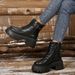 New Plus Size Martin Boots For Women, Fashionable And Versatile, British Style Short Thick Soled, Height Increasing,_vogvips.com