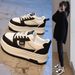 Thick Soled All Match White Shoes For Women New Lightweight Black And White Panda Shoes All Match Sports Casual Sneakers_vogvips.com