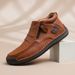 Luxury Men's Shoes Fashion Handmade Leather Shoes Outdoor Casual Ankle Boot Slip On Driving Shoes For Men Loafers Mocass_vogvips.com