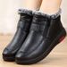 Women's Winter Comfort Shoes For Elderly – Non-Slip Soft Sole, Plush Lined, Lightweight & Warm Flat Boots For Daily Wear_vogvips.com