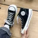 Women S New Retro Low Sneakers For Canvas Round Toe Crossed Causal Flats High Top Shoes_vogvips.com