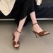 New Fashion Trend Fan 2026 One-word Buckle Sandals Pointed European Muse Spring And Autumn Roman High Heels Open Toes_vogvips.com