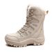 「XGXC」2024 New Winter Snow Boots, Fleece-lined High-top, Versatile Outdoor Hiking Cotton-padded Boots, Large Size Couples_vogvips.com