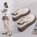 Autumn White Sneakers Korean Version Ins Sports Running Women's Student Thick-Soled Height-Increasing Casual Shoes Xq229_vogvips.com