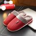 PU Leather Cotton Men, Waterproof Thick Sole, Warm Indoor Couple Winter, Home Slippers For Women, Autumn And Winter_vogvips.com