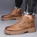 New Leather Spring Men's Shoes High-top Men's Heightening Tooling Martin Boots_vogvips.com